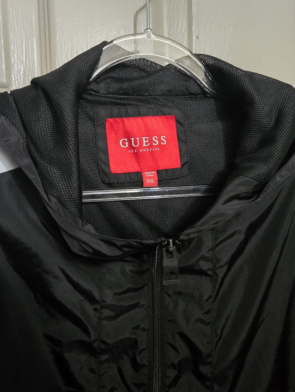GUESS Men's Black & Light Gray Windbreaker Jacket - Picture 3 of 4